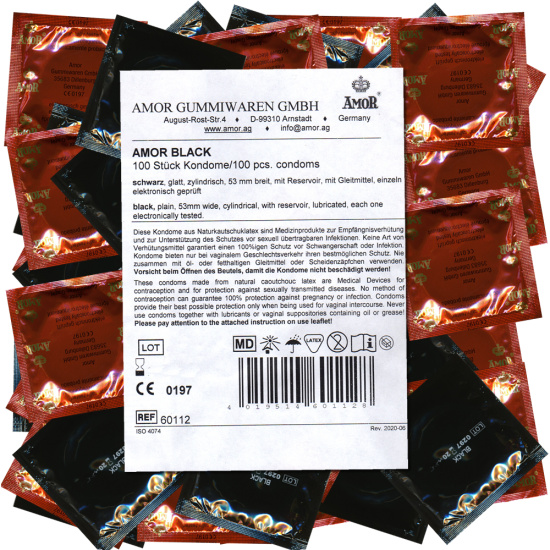 Amor Black condoms 100 pcs