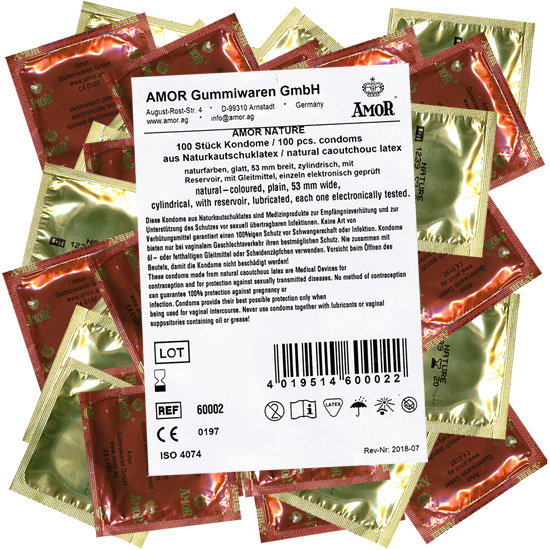 Amor Bulk-Pack: Nature, 100 natural condoms