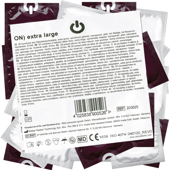 On) Bulk-Pack: Extra Large, 50 wide condoms