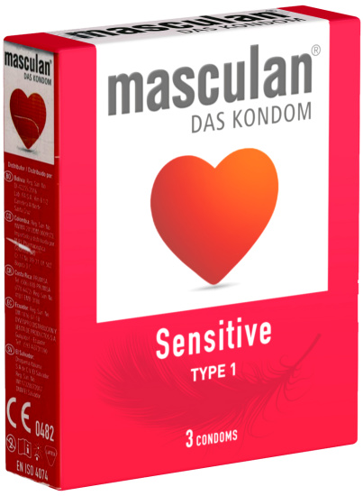 Masculan Single: Typ 1 (sensitive), 3 condoms