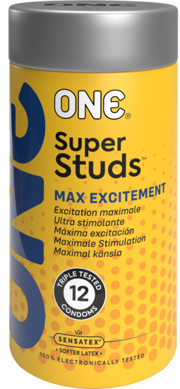 ONE Super Studs, 12 dotted condoms