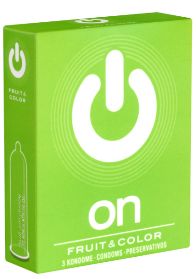 On) Single: Fruit & Color, 3 condoms
