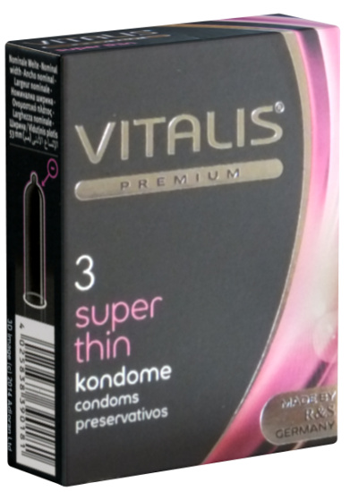 Vitalis Premium Single: Super Thin, 3 condoms